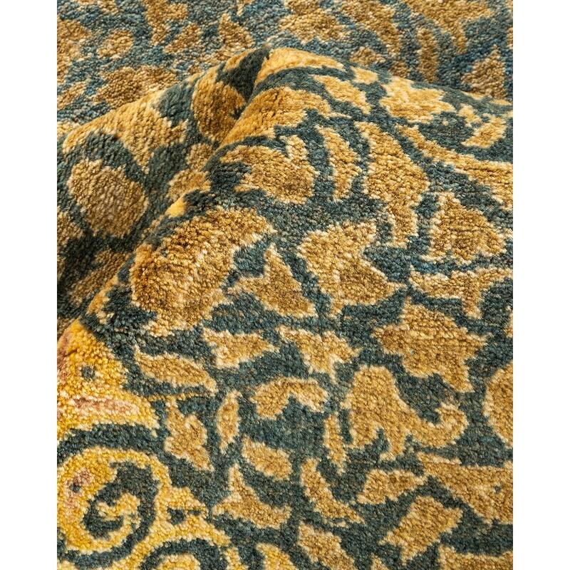 Overton Handknotted Wool Traditional Oriental Brown Area Rug - 6' x 9'