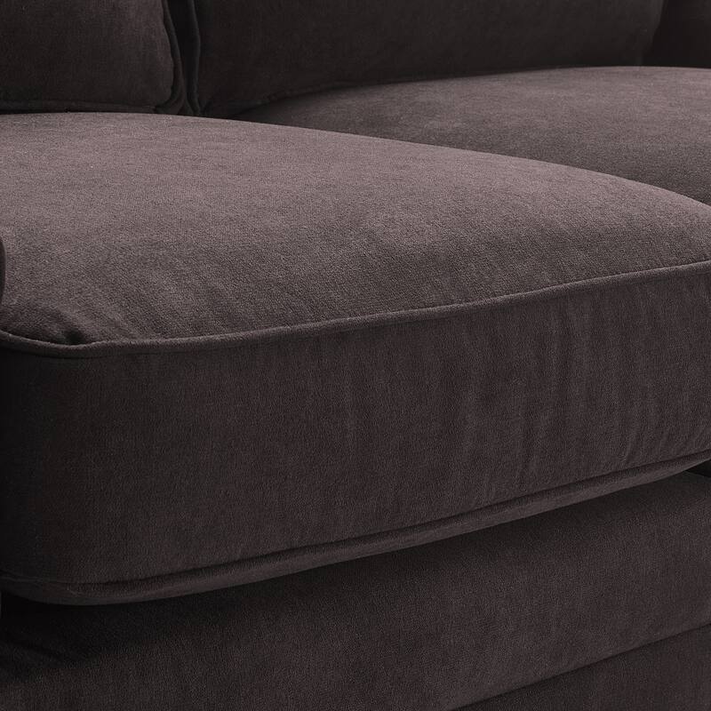 Serta Copenhagen 61" Loveseat for Two People, Pillowed Back Cushions and Rounded Arms, Durable Modern Upholstered Fabric
