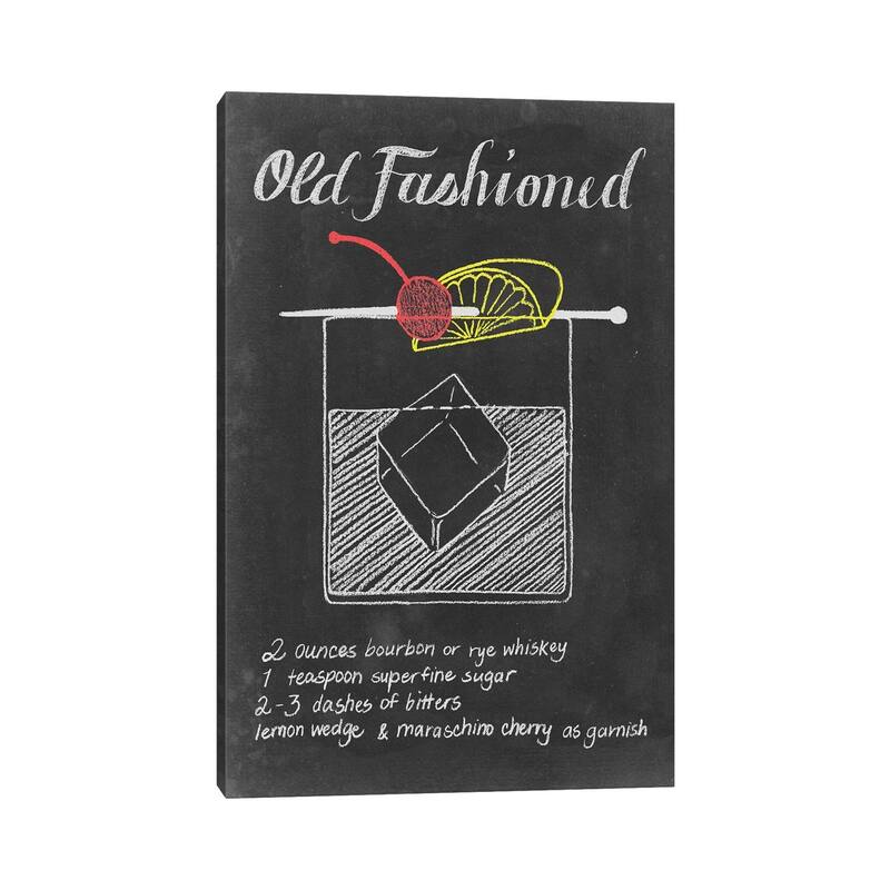 iCanvas "Chalkboard Cocktails Collection V" by Grace Popp Canvas Print