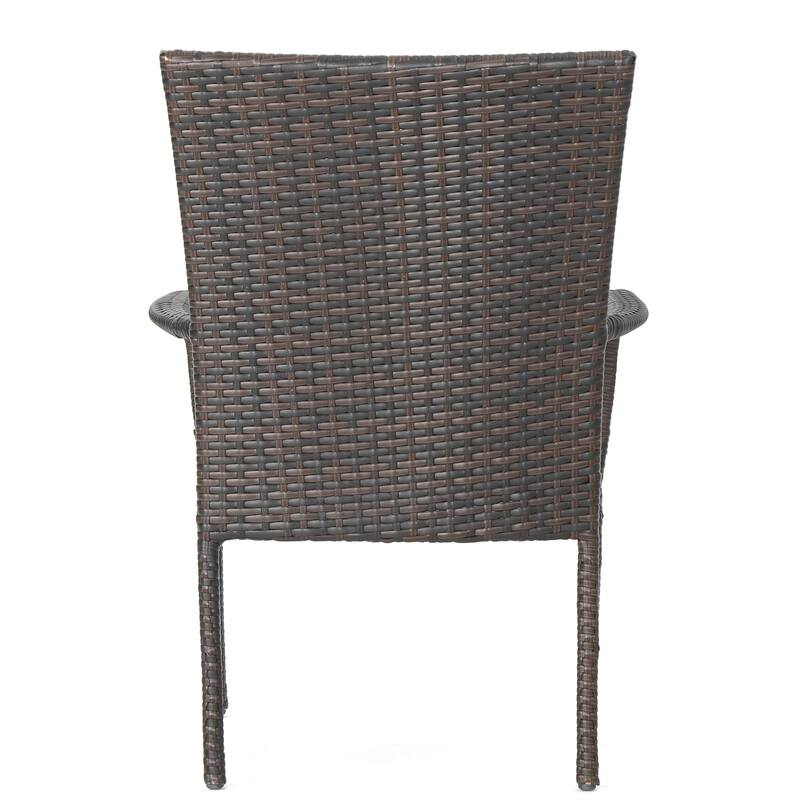 Christopher Knight Home Briar Outdoor 5-Piece Acacia Wood and Wicker Dining Set