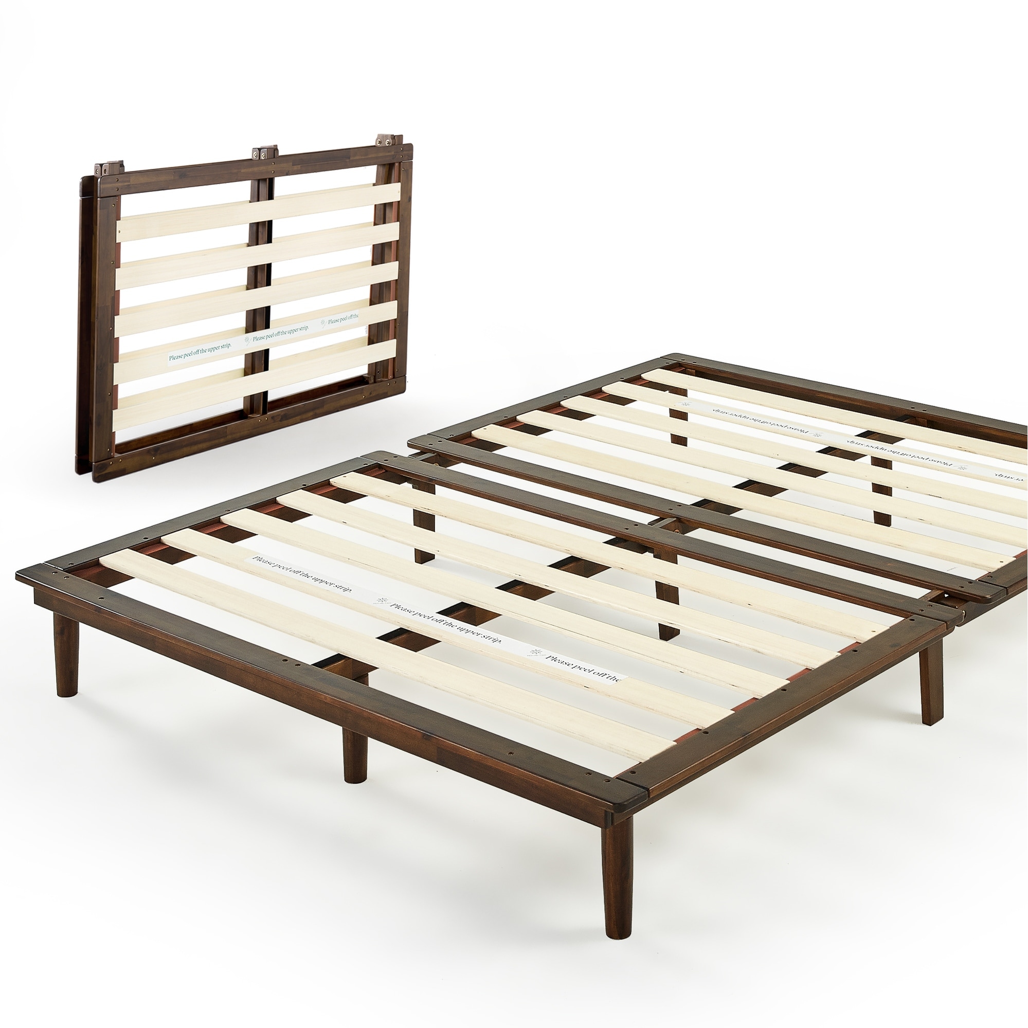 Priage by ZINUS Brown Wood 10 Inch Platform Bed Frame