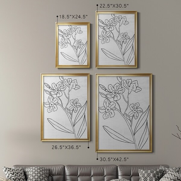 Botanical Sketch II Premium Framed Print - Ready to Hang - Bed