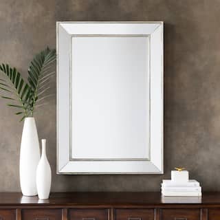 Wilkes Silver Large Rectangular Wall Mirror - 28" x 40"
