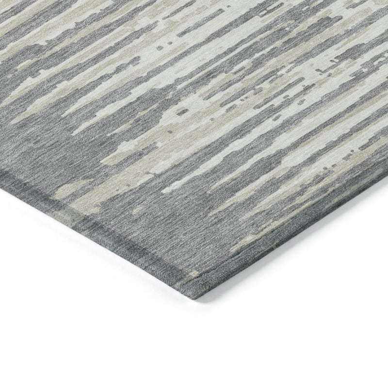 HomeRoots Striped Transitional Rectangle Outdoor Rug