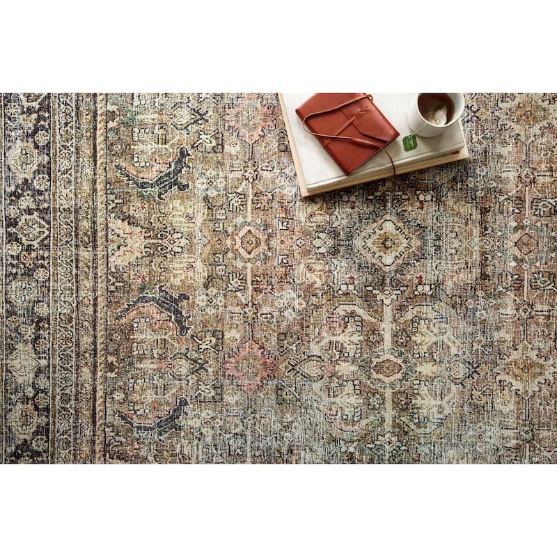 Alexander Home Isabelle Olive Tone Oriental Pattern Printed Area Rug