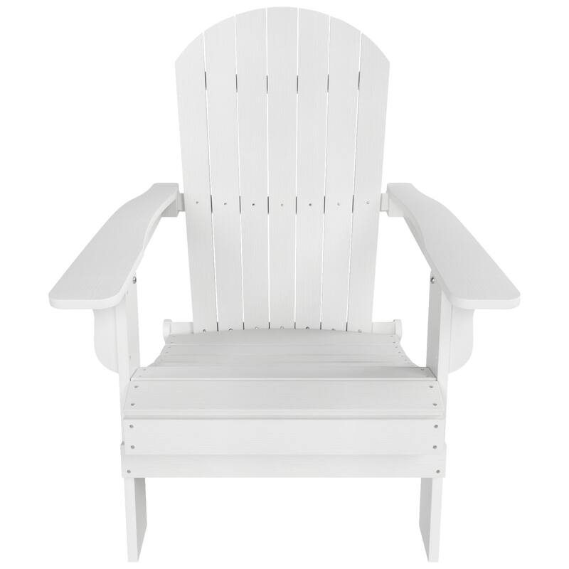 Vineyard HIPS Outdoor Folding Eco-Friendly All Weather Seashell Adirondack Chair (Set of 2)
