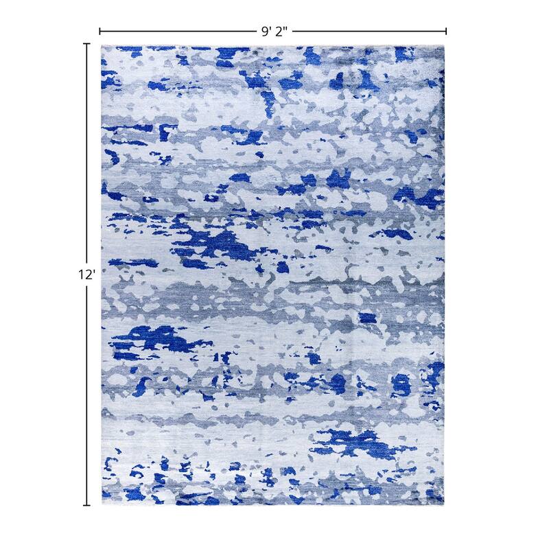 Ikat One-of-a-Kind Handmade Area Rug - Beige, 9' 2" x 12' 0" - 9' 2" x 12' 0"