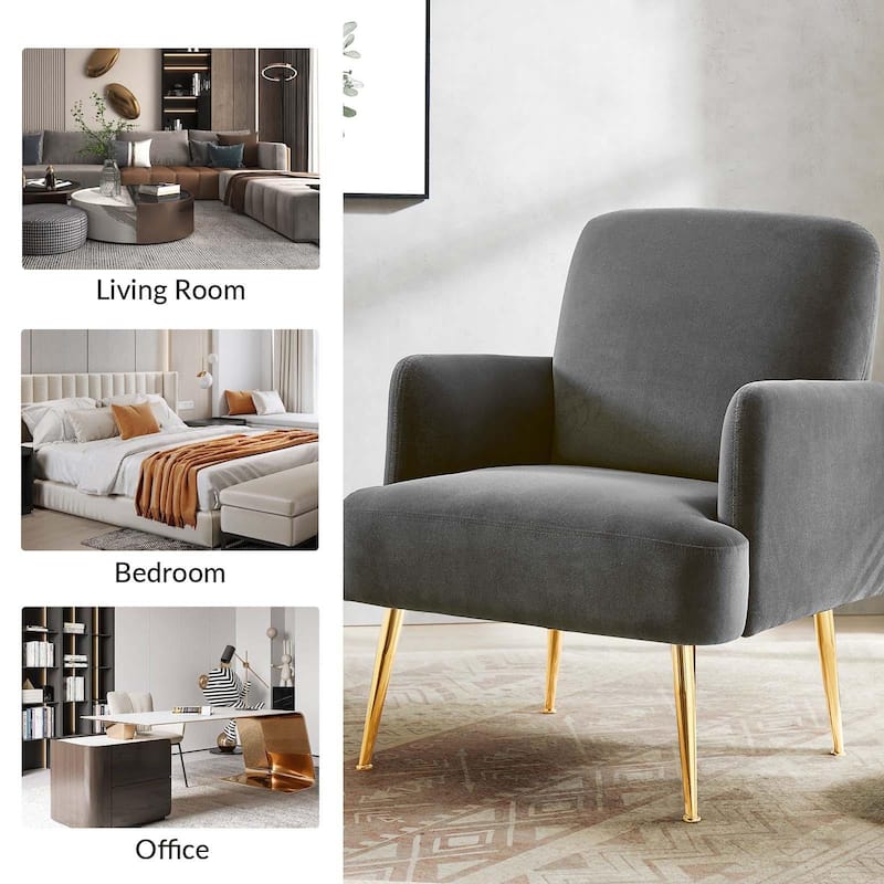 Ferrera Comfy Accent Armchair with Recessed Arms Set of 2