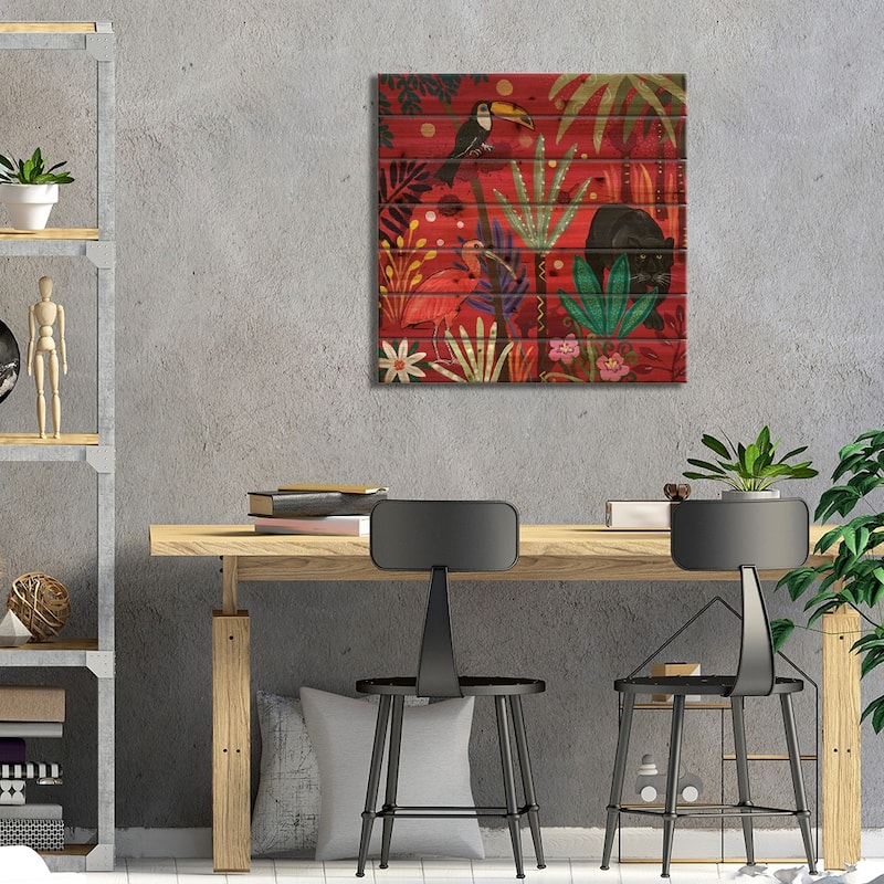 Amazonia By Night Print On Wood by Magali Modoux - Multi-Color