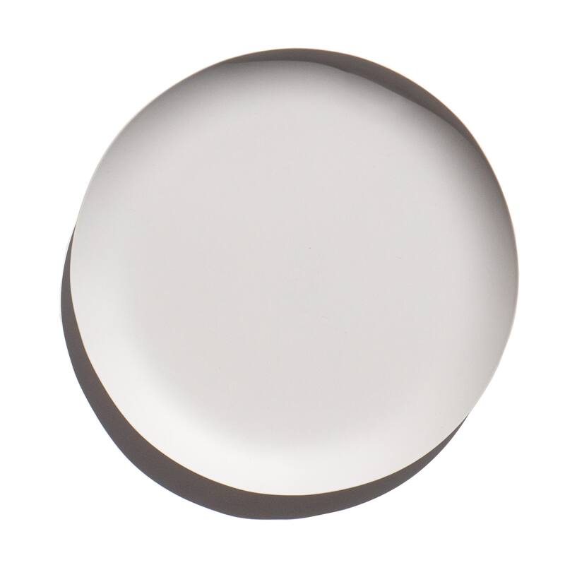 Abode Homewares by TarHong natureone Craft Coupe Salad Plate, 8.5", Soft White, Matte Finish, Set of 6