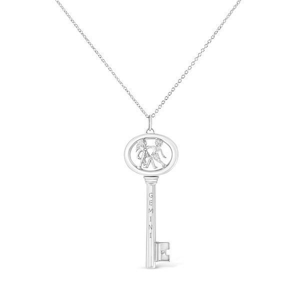 to clear - only a few left BRIGHT SILVER-PLATED ZODIAC PENDANT & NECKLACE 