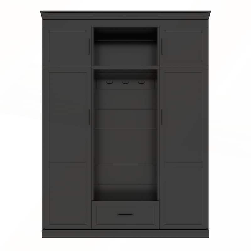 85.2in H Hall Tree with Bench and 3 Hooks for Entryway and Living Room