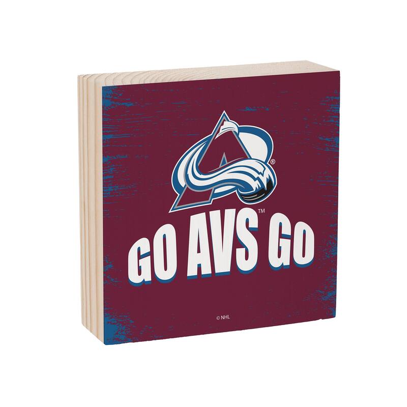 Colorado Avalanche Wooden Tabletop Mantel Shelf Sign