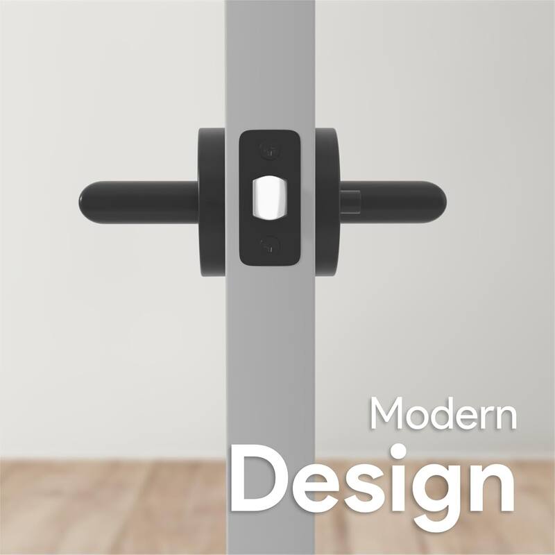 Mega Handles RONN Privacy Flat Lever for Hallway, Closet, and Bathroom I Reversible Keyless Door Lock