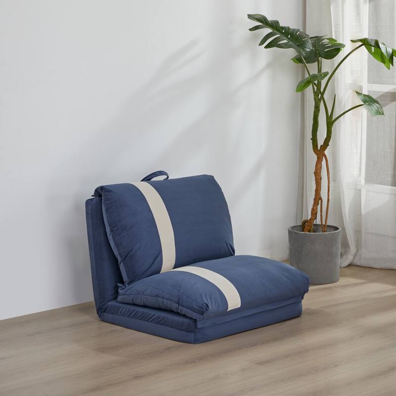 Adjustable Floor Sofa Bed for Adults & Pets - 6-Position Foldable Design with Corduroy Upholstery