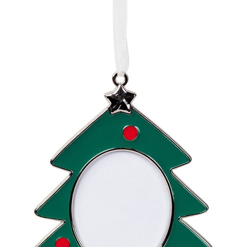 2025 Christmas Tree with Star Photo Frame Ornament - 4"