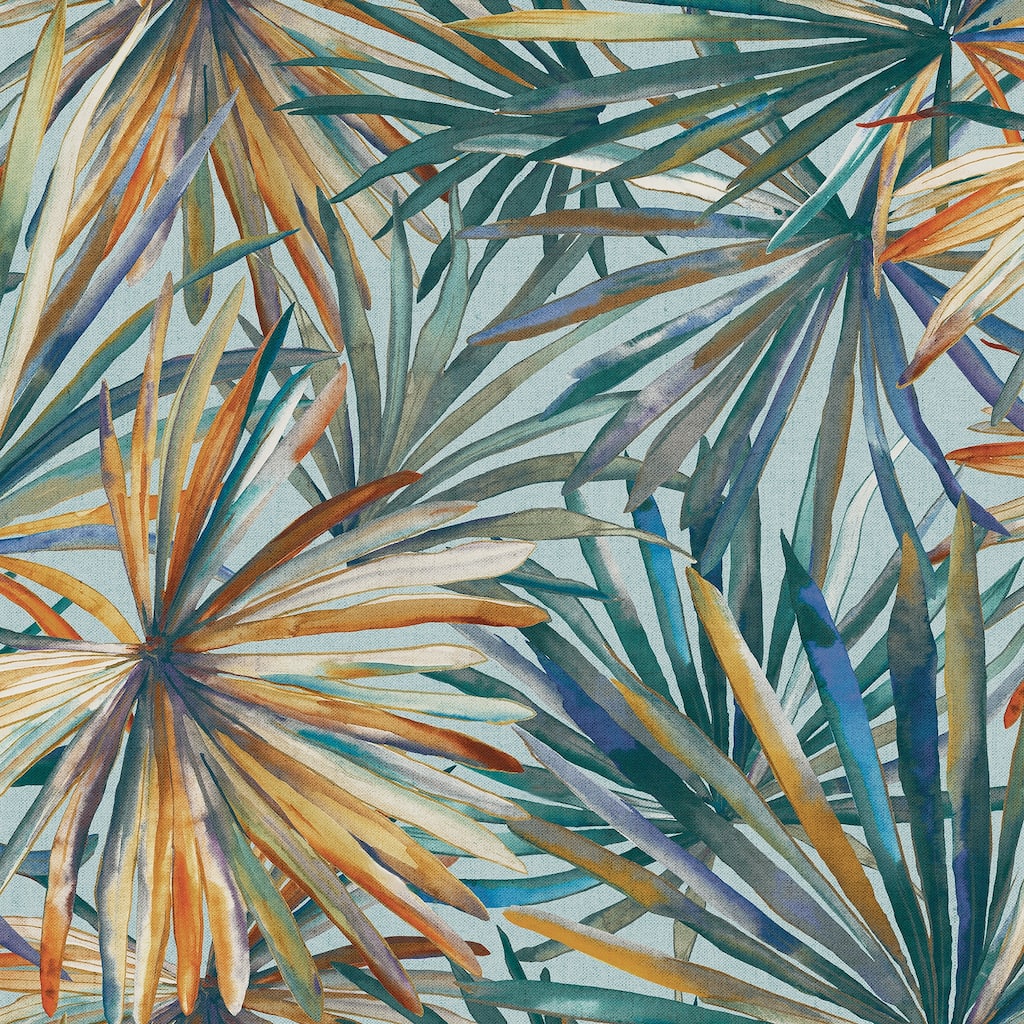 A-Street Prints Corifa Sea Green Palm Leaf Wallpaper