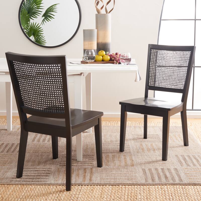 SAFAVIEH Elia Farmhouse Dining Chair (Set of 2) - 20 In. W x 23 In. D x 37 In. H - 20Wx23Dx37H