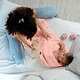 preview thumbnail 4 of 3, Baby Muslin Blanket - Large 40" X 40", Lace Pink, By Comfy Cub - Lace Pink