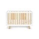 preview thumbnail 1 of 4, Modern Design White/Natural 3-in-1 Convertible Adjustable Crib