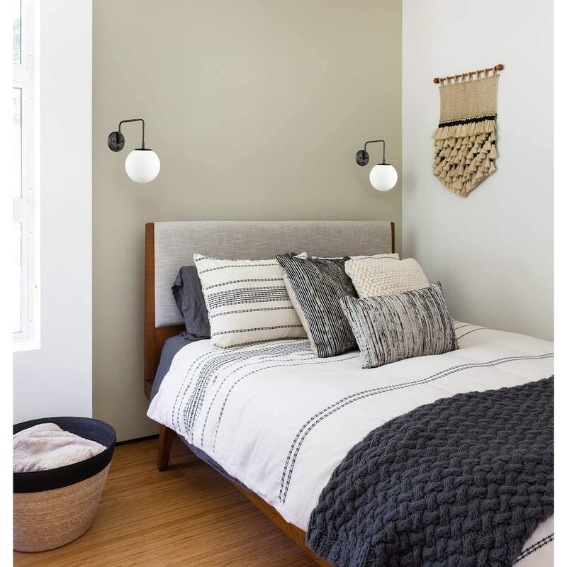 Sifnos Wall Sconce Opal Globe Glass Modern Wall Sconce Plug-in & Hardwired