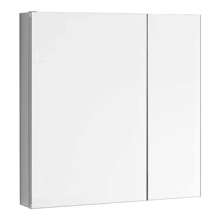 AQUADOM Royale Medicine Cabinet Defogger, 3X LED Lighted Vertically Adjustable Magnifying Mirror, Electrical Outlets. - Grey - 36"x30"x5" - Brushed