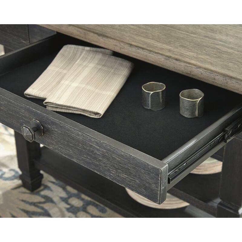 Signature Design by Ashley Tyler Creek Black / Grayish Brown 5-Piece Counter Height Dining Package