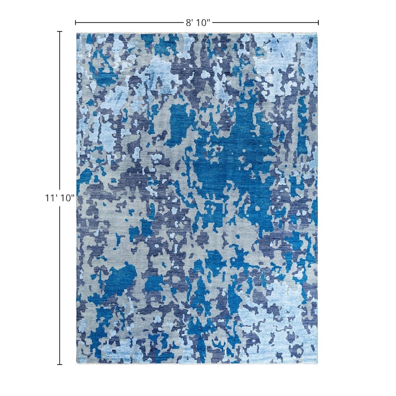 Modern One-of-a-Kind Handmade Area Rug - Sand, 8' 10" x 11' 10" - 8' 10" x 11' 10"