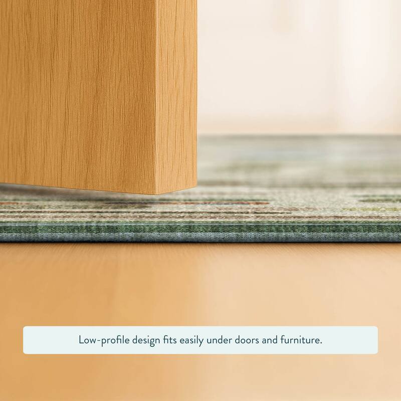 Machine Washable Indoor/ Outdoor Global Geo Chantille Rug