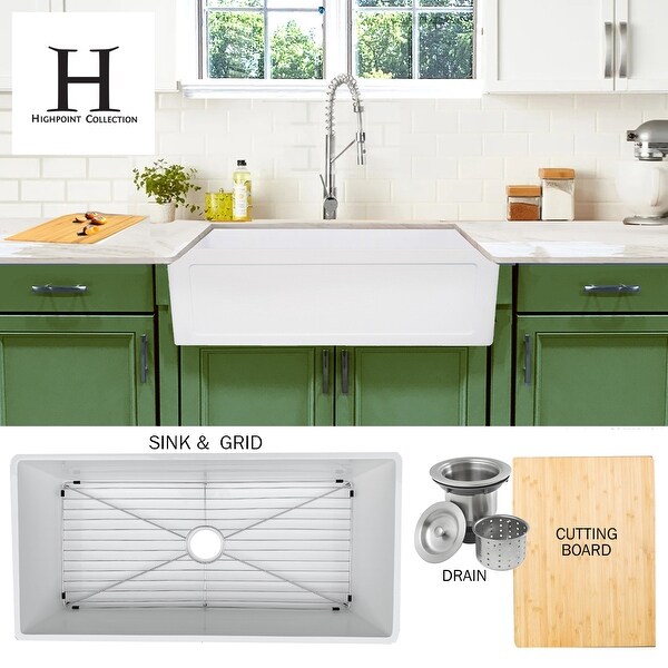 Farmhouse sink hotsell grid white