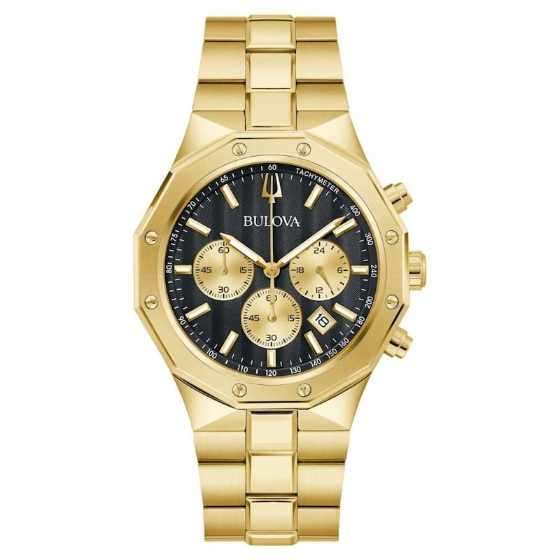 Bulova Men's Prestige Black Dial Watch - 97B232 - One Size