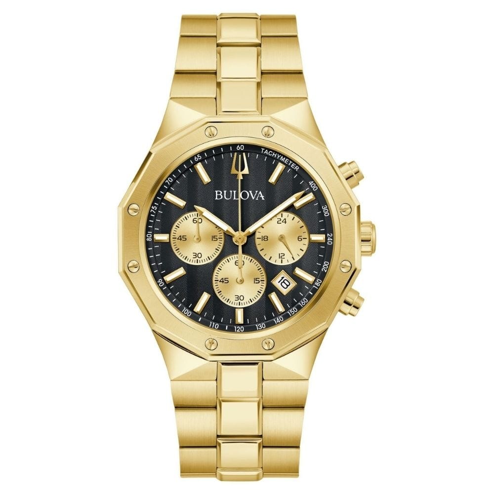 Bulova Men's Prestige Black Dial Watch - 97B232 - One Size