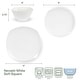 preview thumbnail 5 of 4, Fitz and Floyd Nevaeh White Soft Square 12-Piece Dinnerware Set, Service for 4