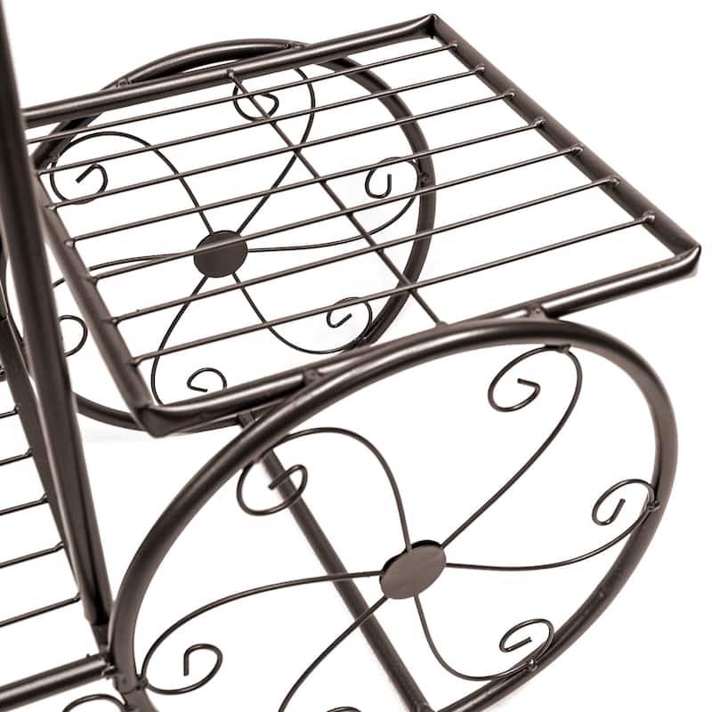 Sorbus® 6-Tier Garden Cart & Plant Holder - Parisian Style for Home, Patio, Garden (Bronze)