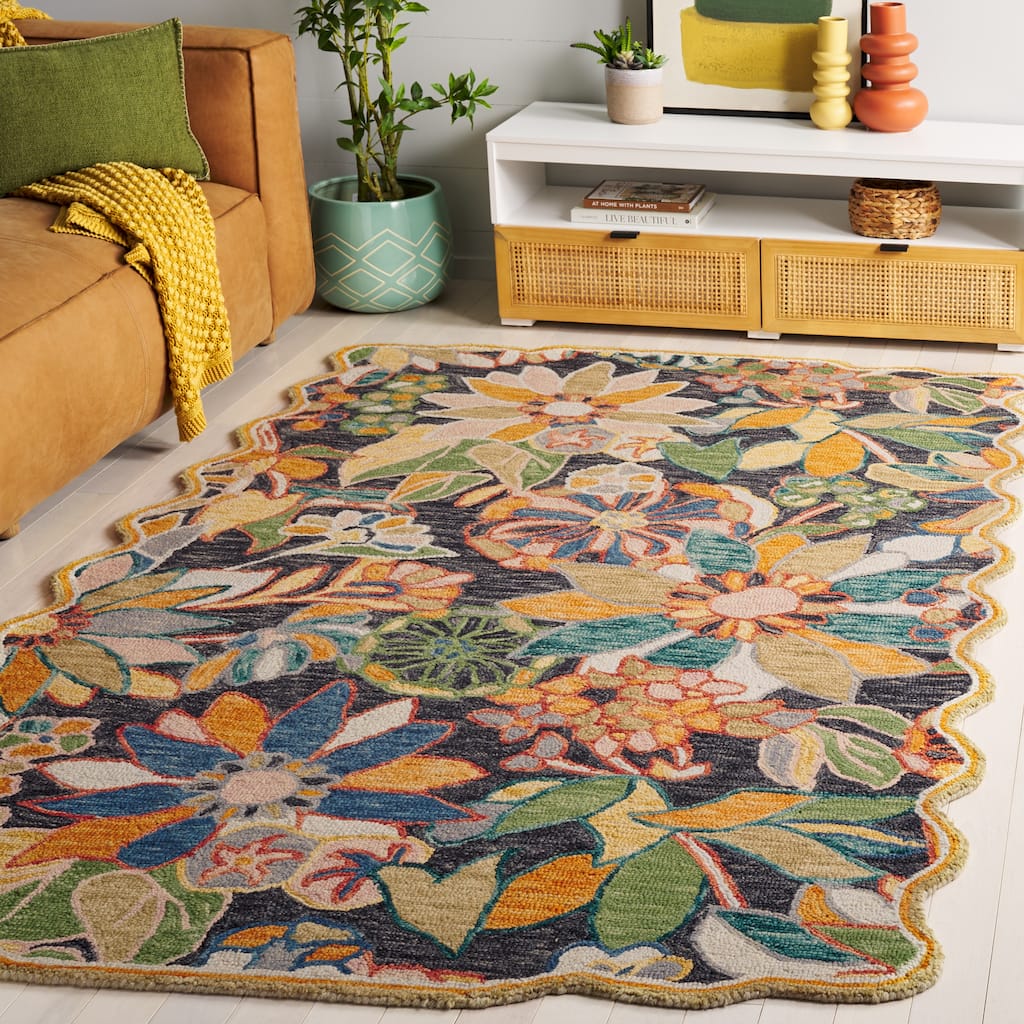 SAFAVIEH Handmade Jardin Gozde Floral Botanical Wool Rug