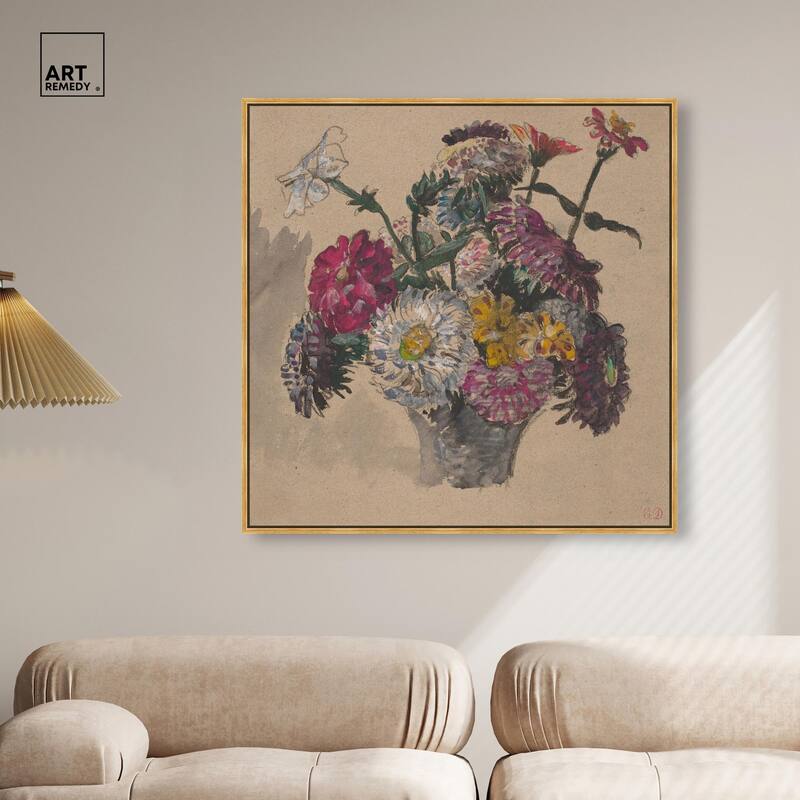Basket of Flowers Canvas by Art Remedy