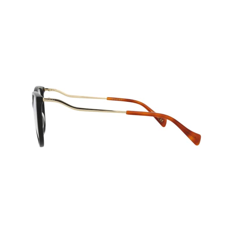 Gucci Cat Eye-Frame Acetate Optical Frames - Black Gold Transparent