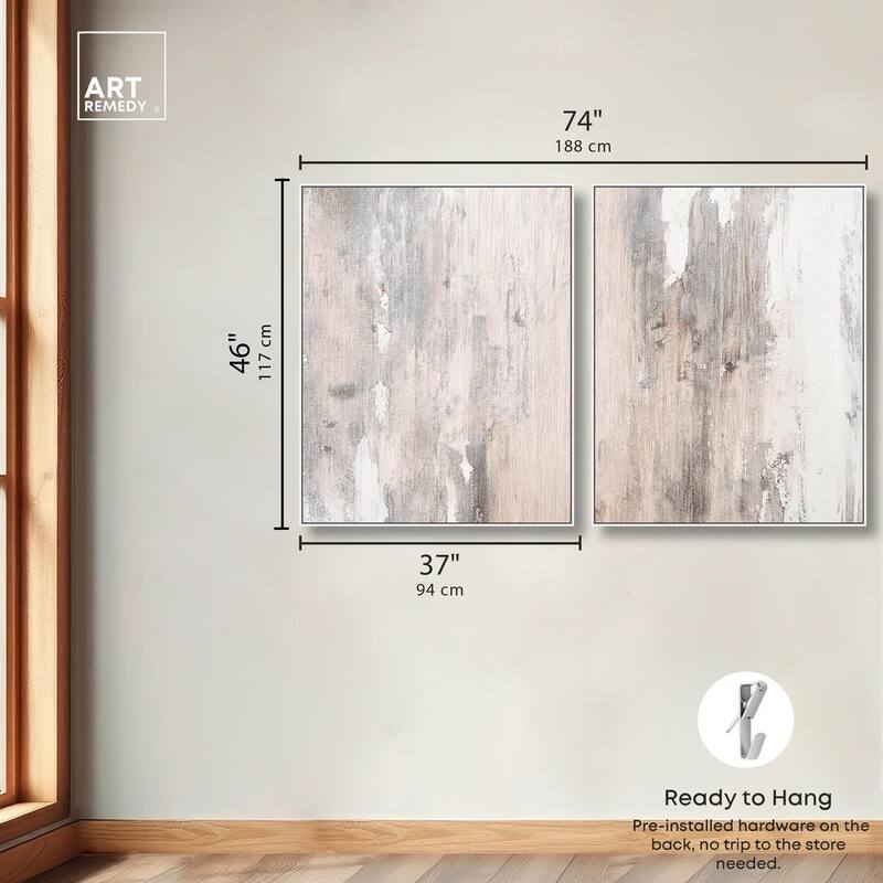 Striated Texture I Canvas Set of 2 by Art Remedy
