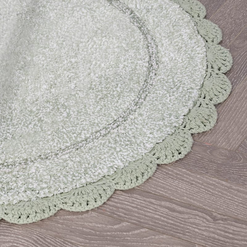 Laura Ashley Eloise Crochet Border Bath Mat