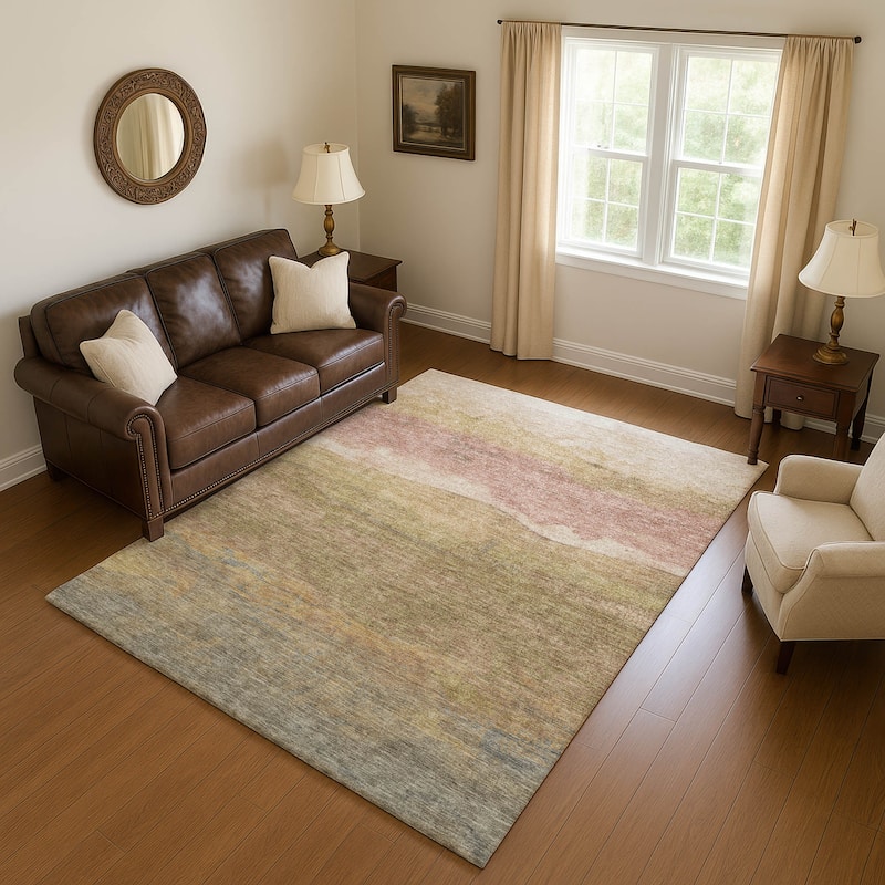 Premium Washable Super Soft Modern Ombre Mayfield Rug - Tan - 8' x 10'