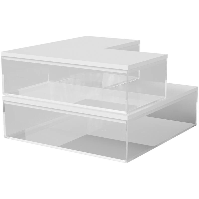 Flash Furniture BE-PB3317-WD-3-MS Brody 2" Tall Office Organizer with - Clear / White