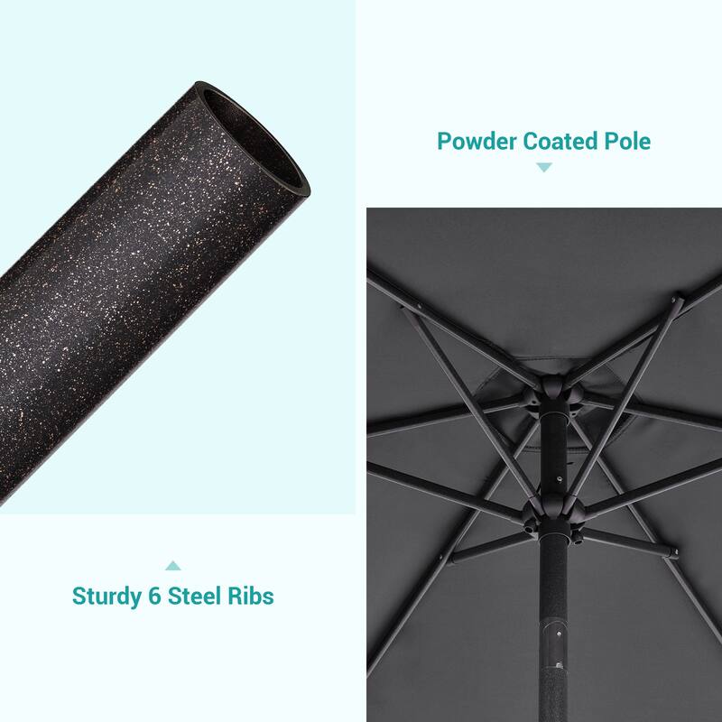 Bonosuki 7.5-foot Waterproof Sunshade Canopy Patio Umbrella