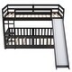 preview thumbnail 17 of 28, Twin Over Twin Bunk Bed with Slide and Ladder, White