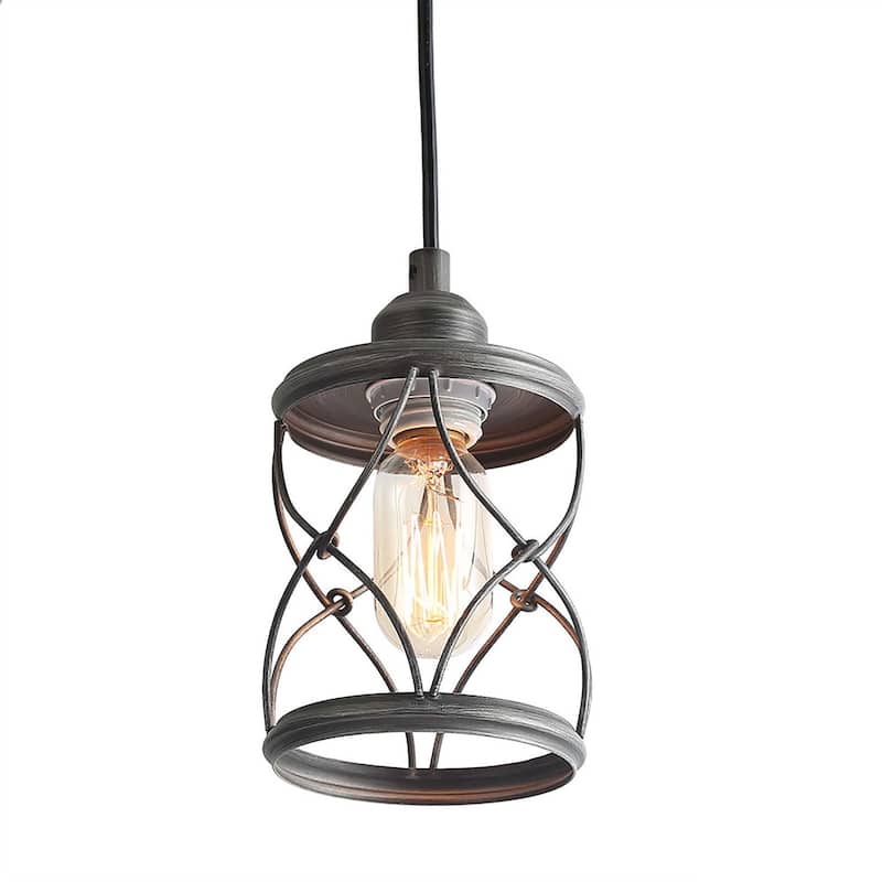 The Gray Barn Farmhouse Mini 1-Light Pendant Metal Island Lights for Dining Room