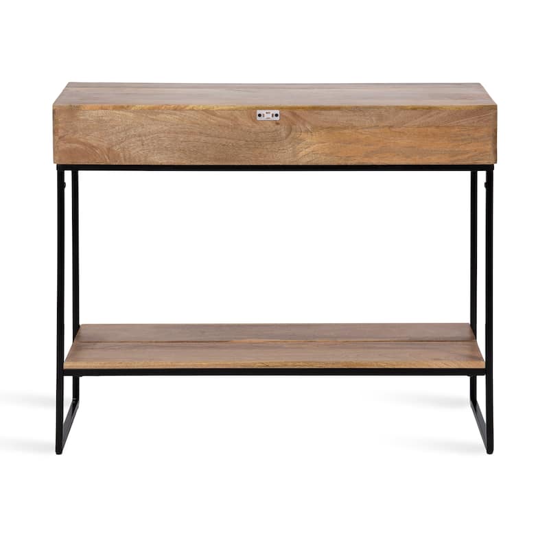 Kate and Laurel Malone Wood and Metal Console Table