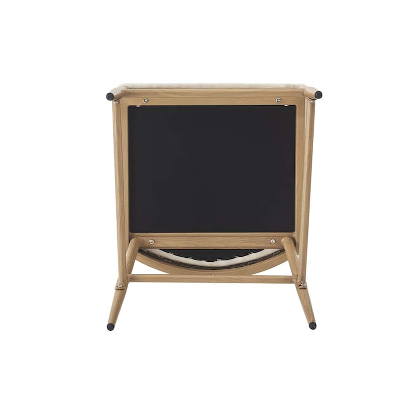 Christopher Knight Home - Marlowe Upholstered Armless Barstool with Iron Frame and Rattan Back (Set of 2)