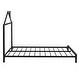 preview thumbnail 39 of 46, Eye-catching Design House-Shaped Headboard Platform Bed Frame, Metal Slats Support Bed, No Box Spring Needed, No-Noise