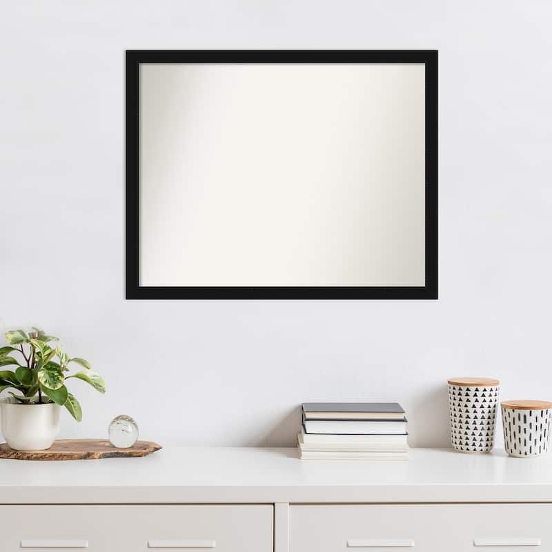 Non-Beveled Wall Mirror - Avon Black Narrow Frame