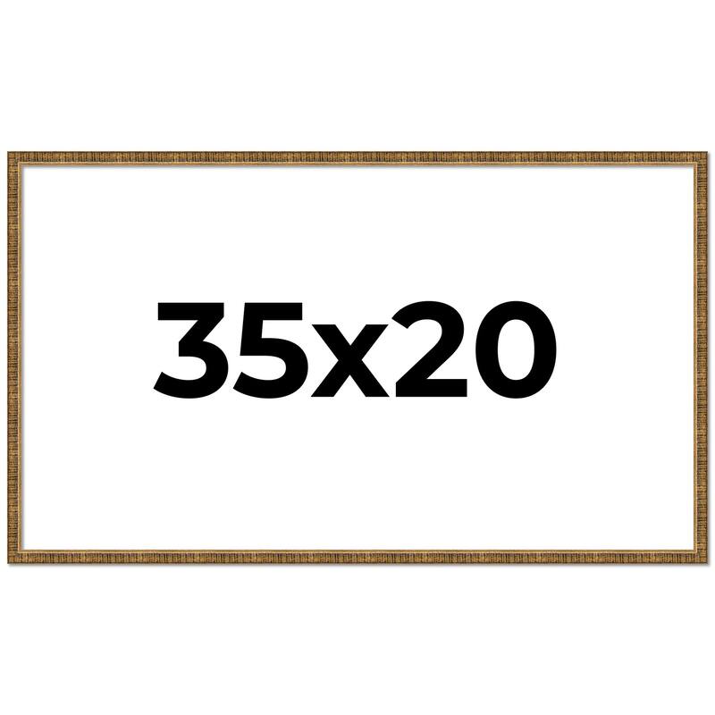 35x20 Frame Gold Solid Wood Picture Frame - Complete Modern Photo