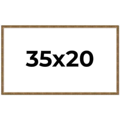 35x20 Frame Gold Solid Wood Picture Frame - Complete Modern Photo